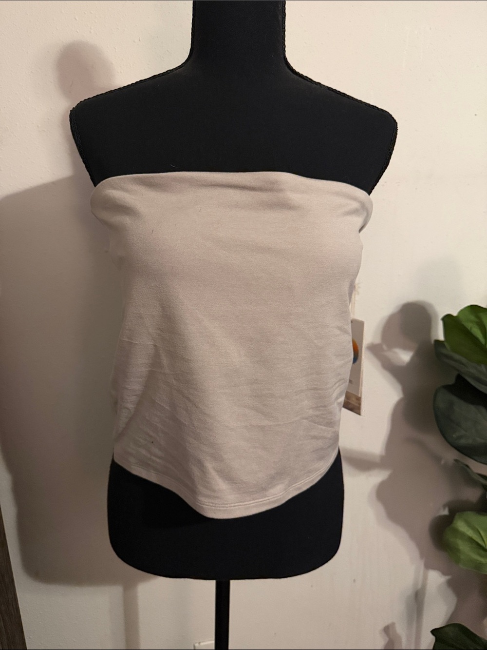 Vuori Strapless Tube Camisole in Light Taupe